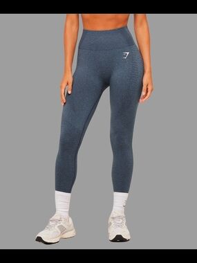 Gymshark Seamless High-Waist Leggings — Slate Blue